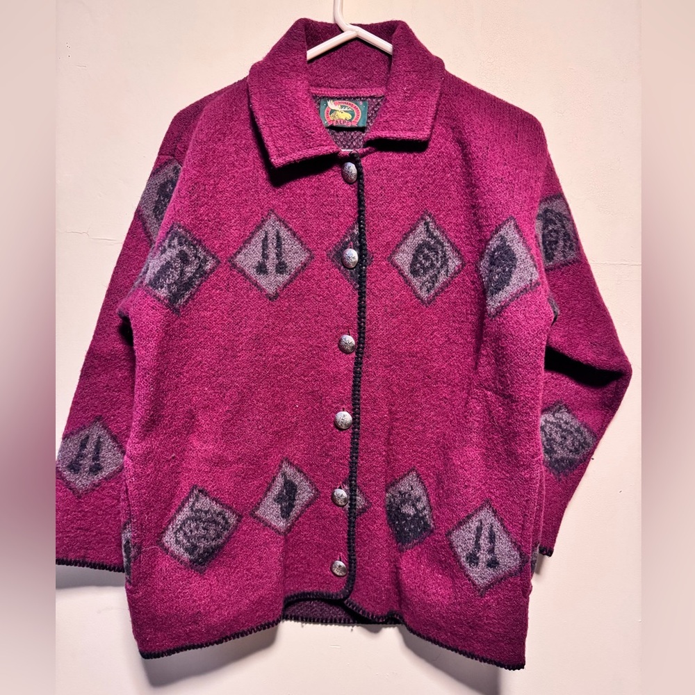 Alps Fine Women’s Apparel Cardigan Sweater with Collar